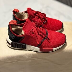 Adidas Red and Black Sneakers with Boost Midsole